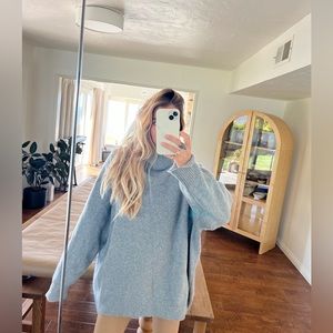 RAEY Wool Grey Turtleneck Oversized